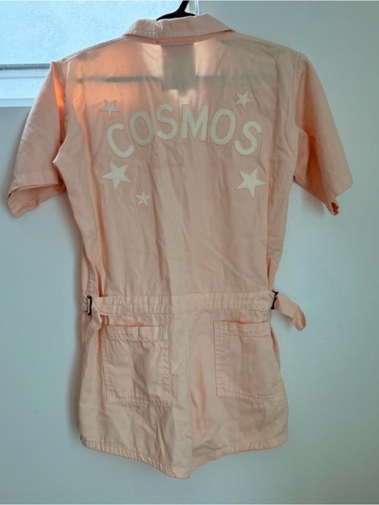 Sugarhigh Lovestoned Pants - COSMOS Peach Short-Sleeve Utility Romper